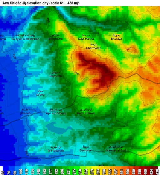 ‘Ayn Shiqāq elevation map