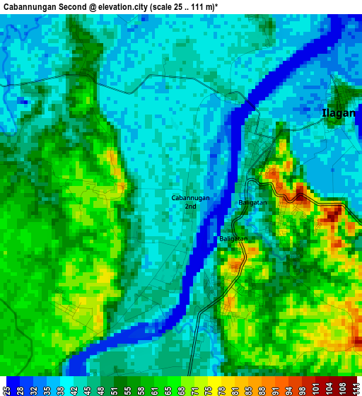 Cabannungan Second elevation map