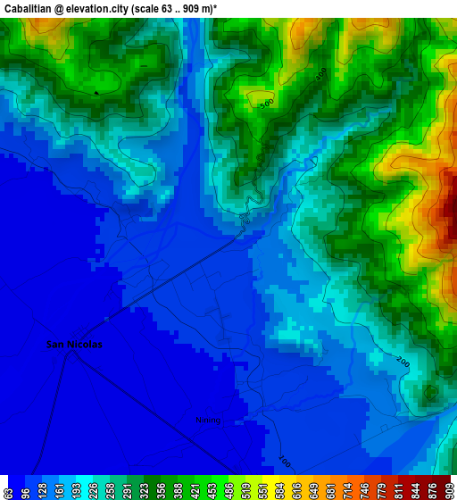 Cabalitian elevation map