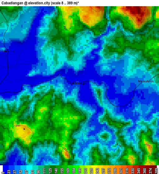 Cabadiangan elevation map