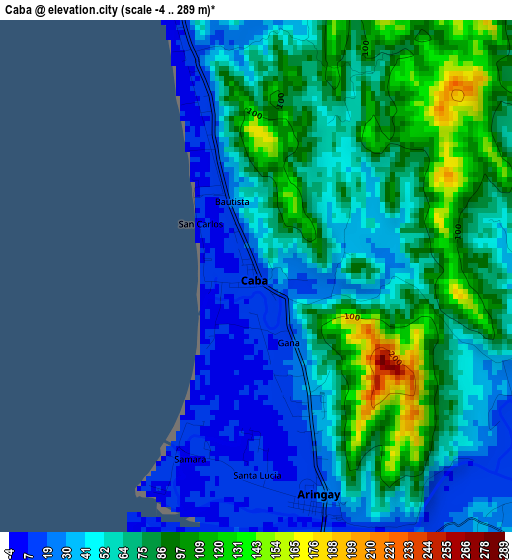 Caba elevation map