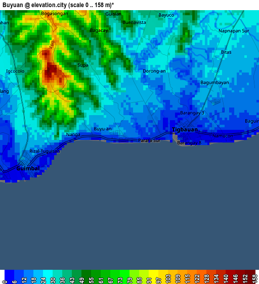 Buyuan elevation map