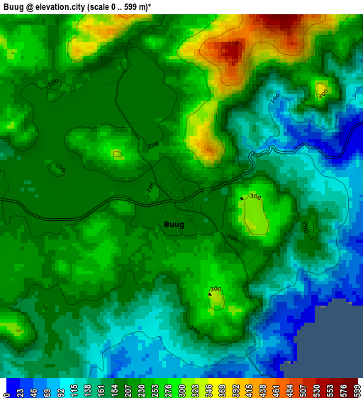 Buug elevation map