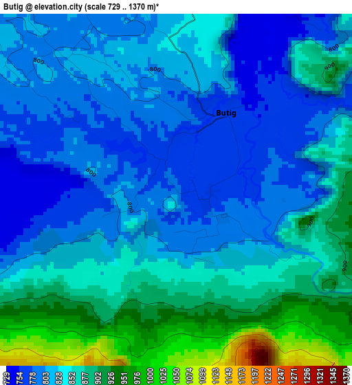 Butig elevation map