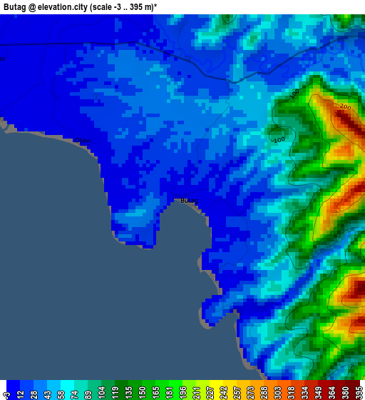 Butag elevation map