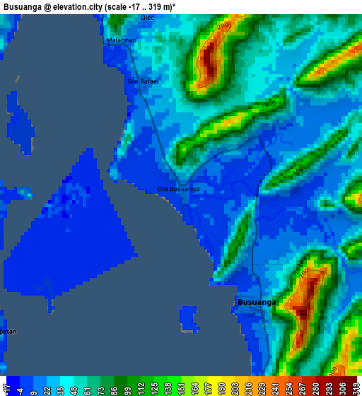 Busuanga elevation map