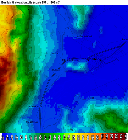 Busilak elevation map