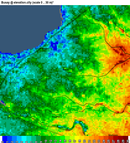 Busay elevation map