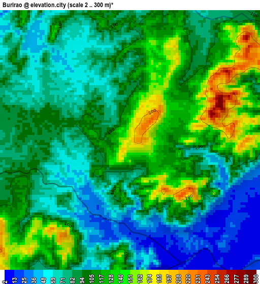 Burirao elevation map