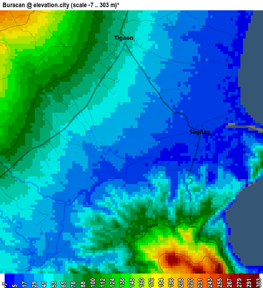 Buracan elevation map