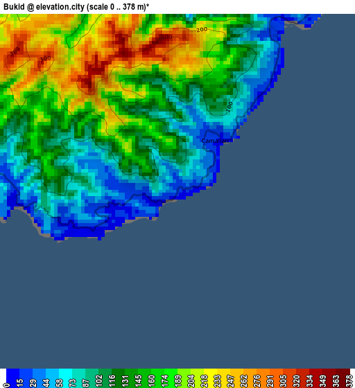 Bukid elevation map