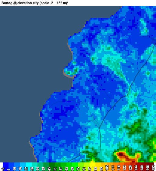 Bunog elevation map