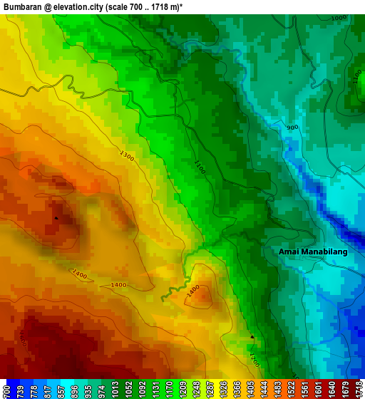 Bumbaran elevation map