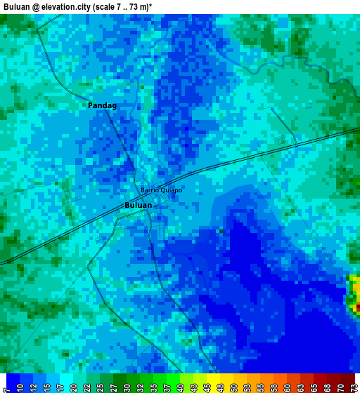 Buluan elevation map