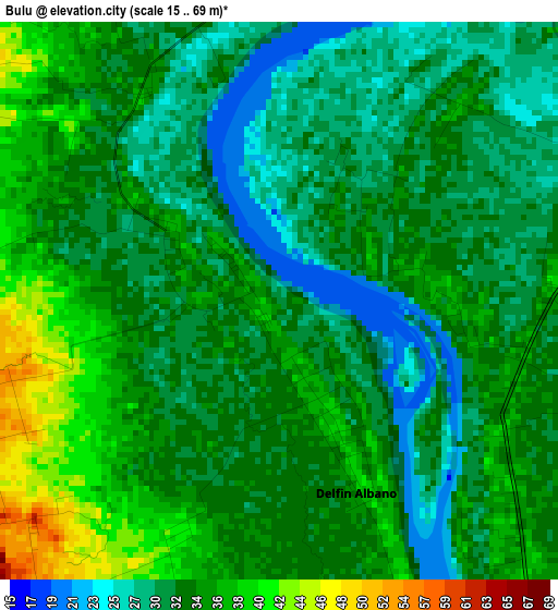 Bulu elevation map