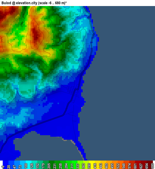 Bulod elevation map