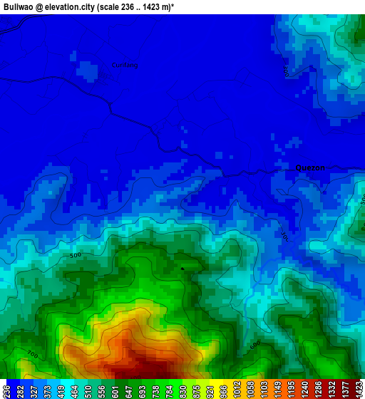 Buliwao elevation map