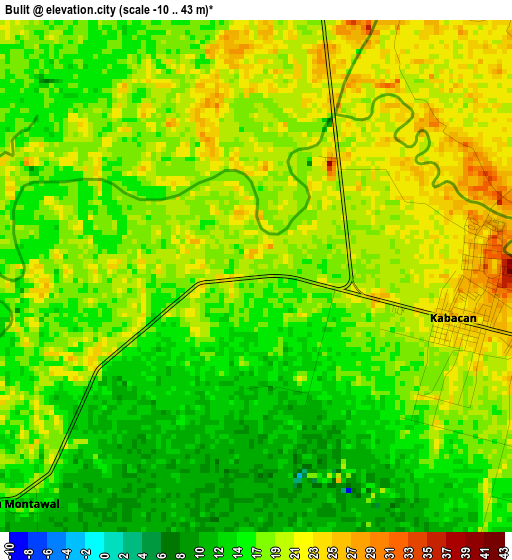 Bulit elevation map