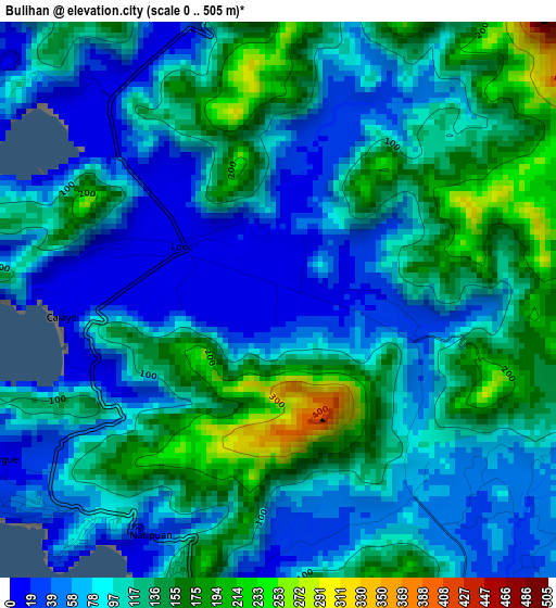 Bulihan elevation map