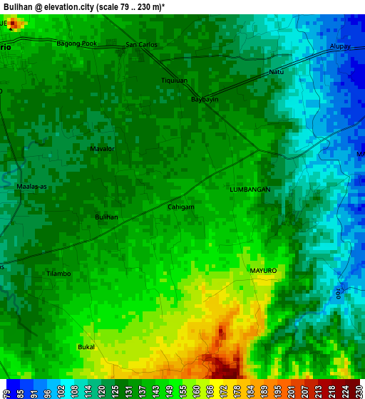 Bulihan elevation map