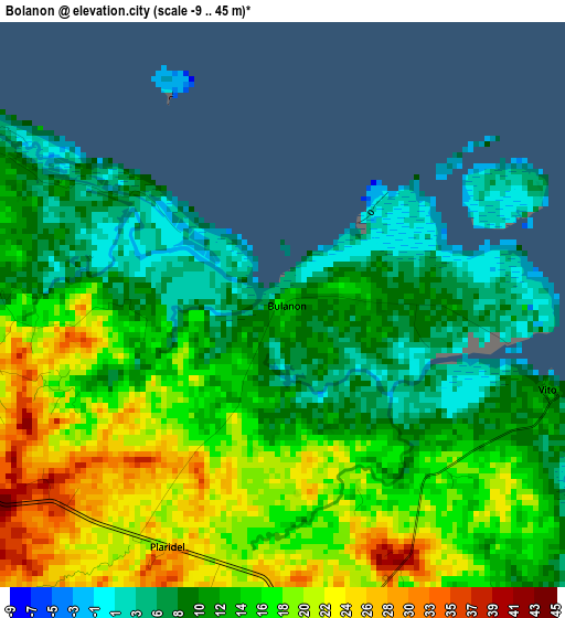 Bolanon elevation map