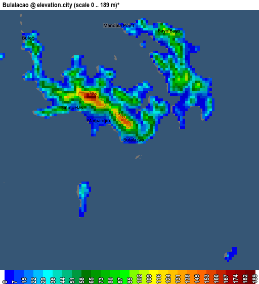 Bulalacao elevation map
