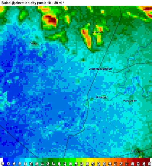 Bulad elevation map