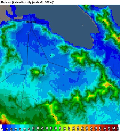 Bulacan elevation map