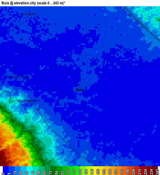 Bula elevation map