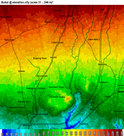 Bukal elevation map