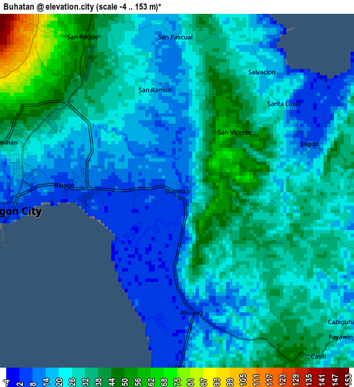 Buhatan elevation map