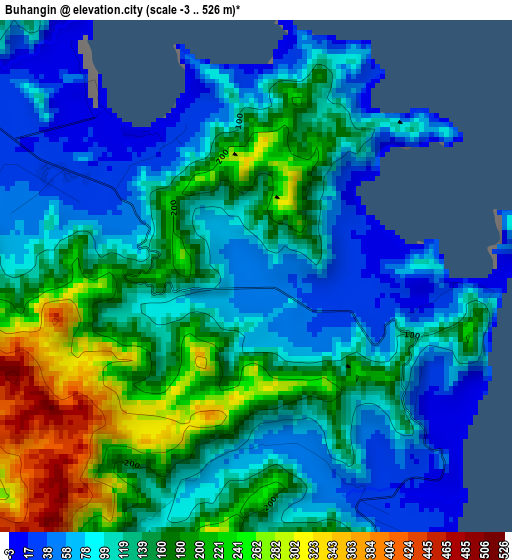 Buhangin elevation map