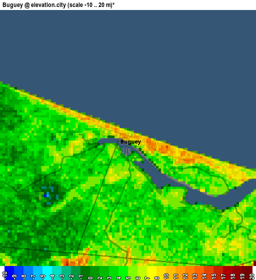 Buguey elevation map