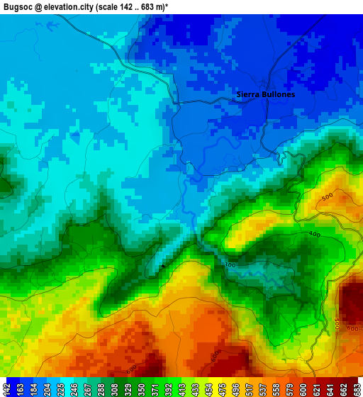 Bugsoc elevation map