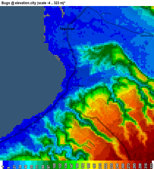 Bugo elevation map