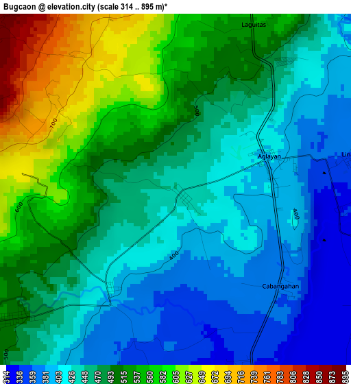 Bugcaon elevation map