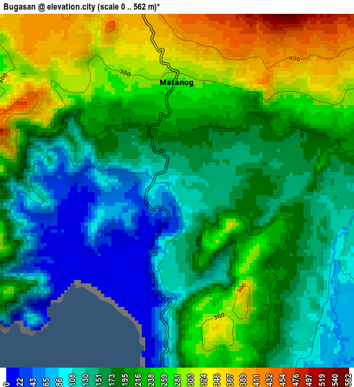 Bugasan elevation map