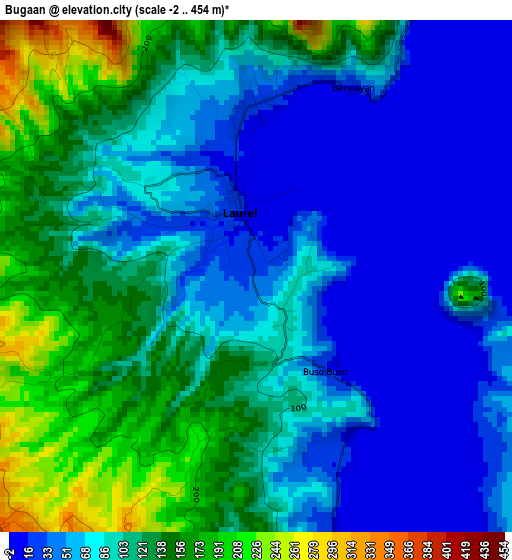 Bugaan elevation map