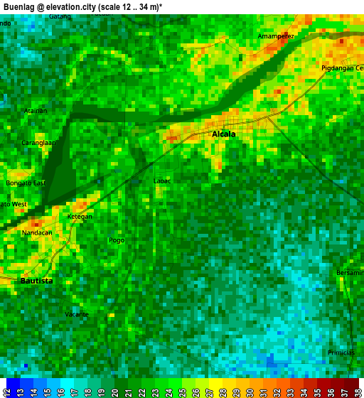 Buenlag elevation map