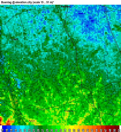 Buenlag elevation map