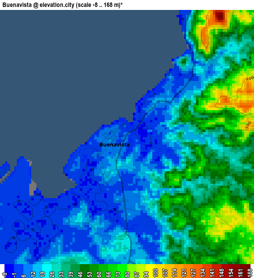 Buenavista elevation map