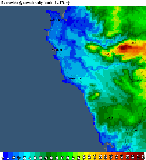 Buenavista elevation map