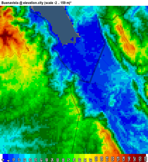 Buenavista elevation map