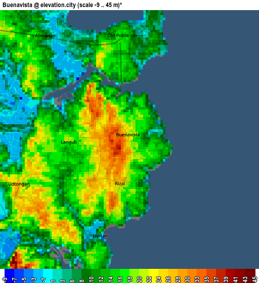 Buenavista elevation map