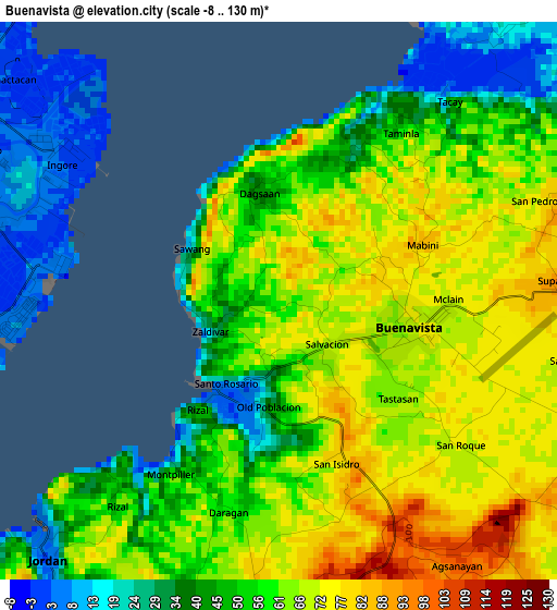 Buenavista elevation map