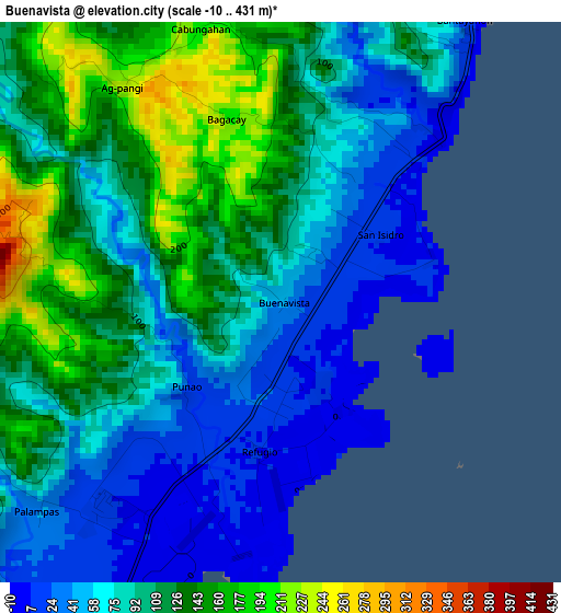 Buenavista elevation map