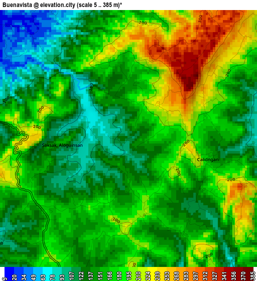 Buenavista elevation map