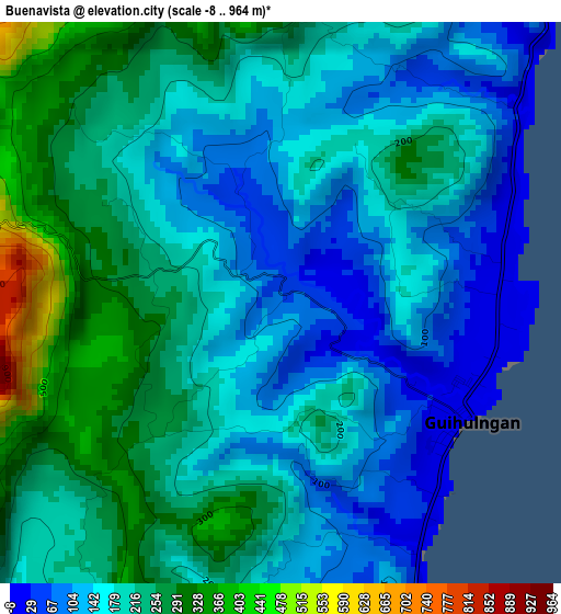 Buenavista elevation map