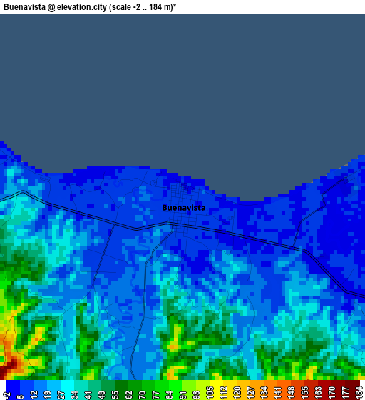 Buenavista elevation map