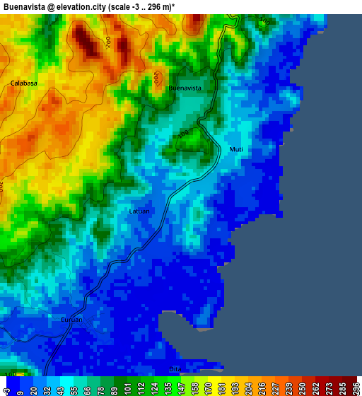 Buenavista elevation map